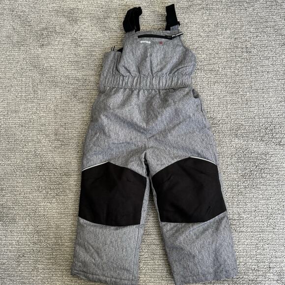 NWT Swiss Tech Kids Gray/Black Snow Bib Overalls Sz 3T - Picture 1 of 5